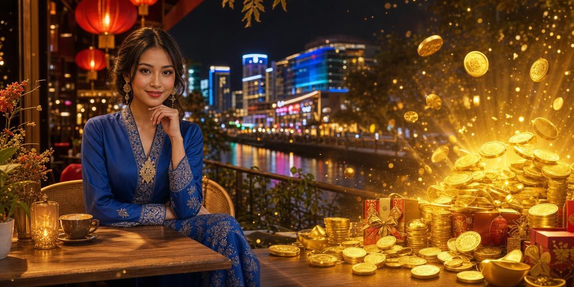 Paparan pertaruhan kasino di Johor Bahru dengan suasana budaya tempatan baju kurung